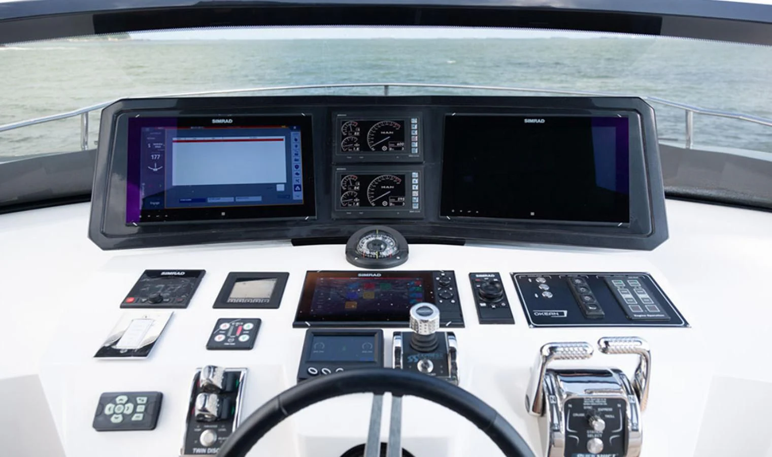 a close-up of a radio aboard OKEAN 80/01 Yacht for Sale
