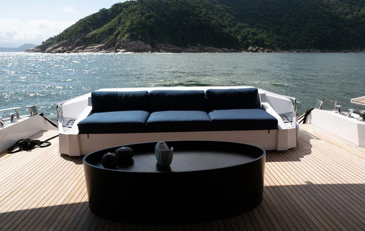 a boat on a dock aboard OKEAN 80/01 Yacht for Sale