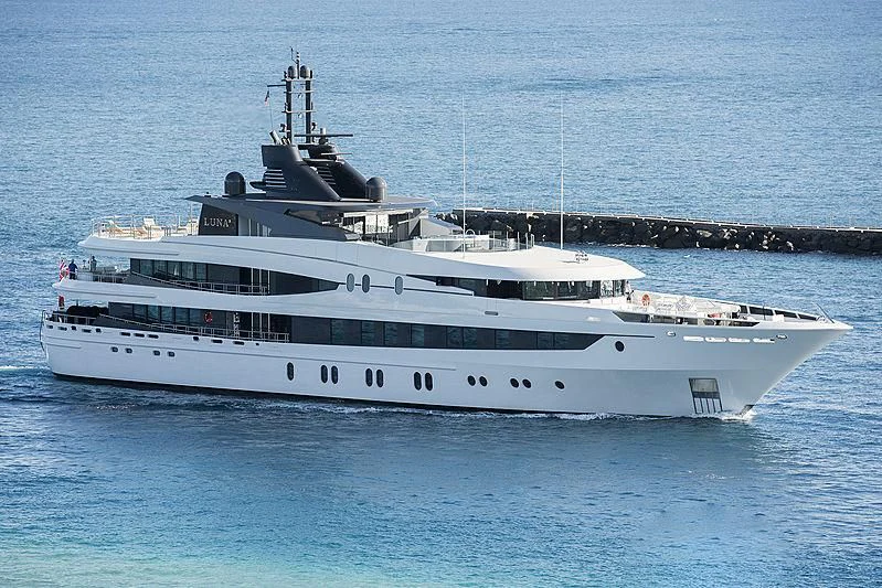 a large white boat aboard AHS Yacht for Sale
