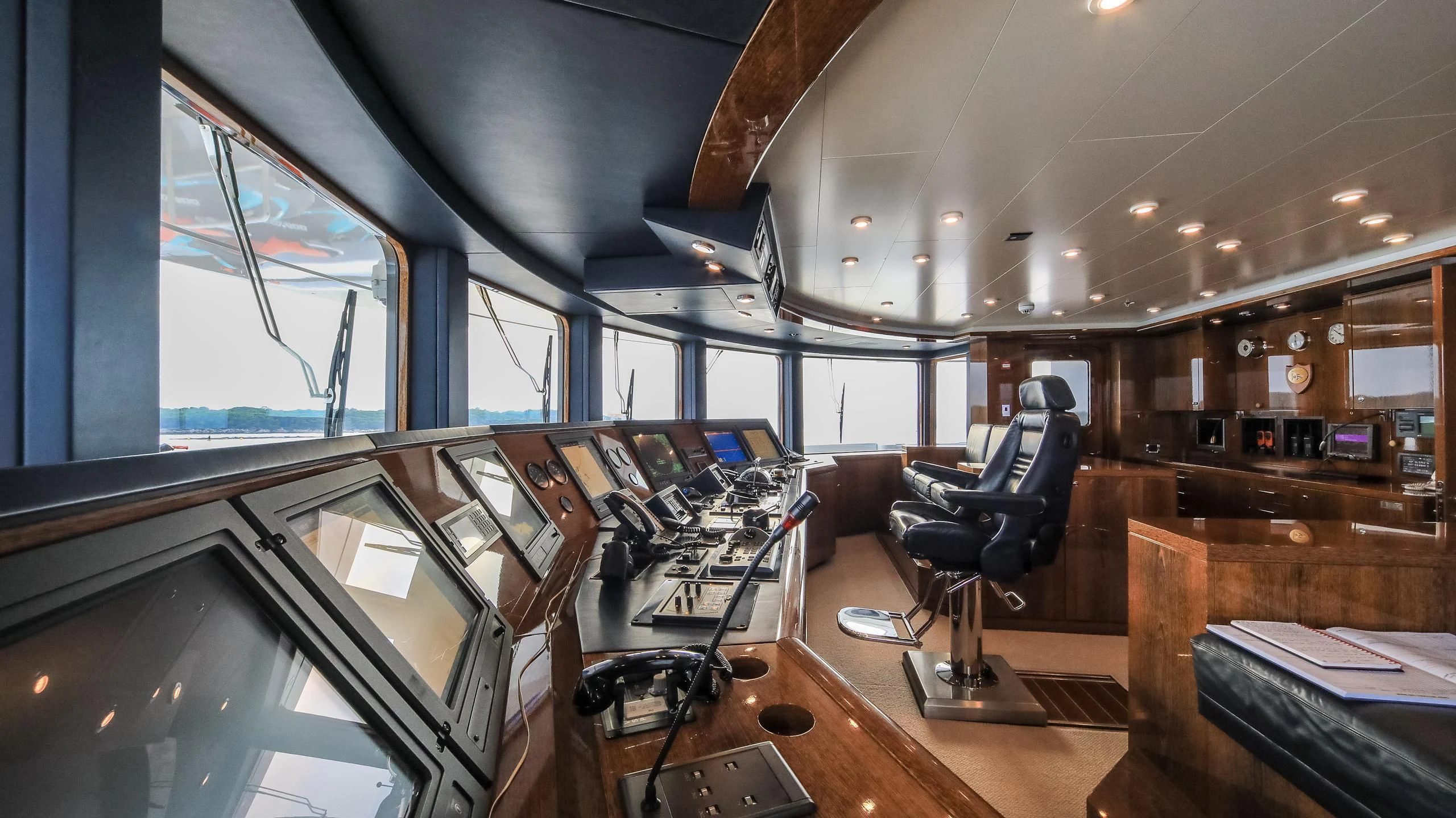 a room with many computers aboard AHS Yacht for Sale