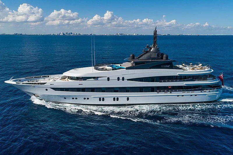 a large white yacht aboard AHS Yacht for Sale