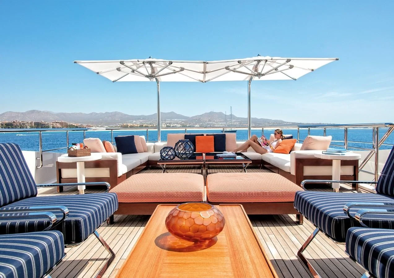 a bowl of food on a table aboard HALO Yacht for Charter