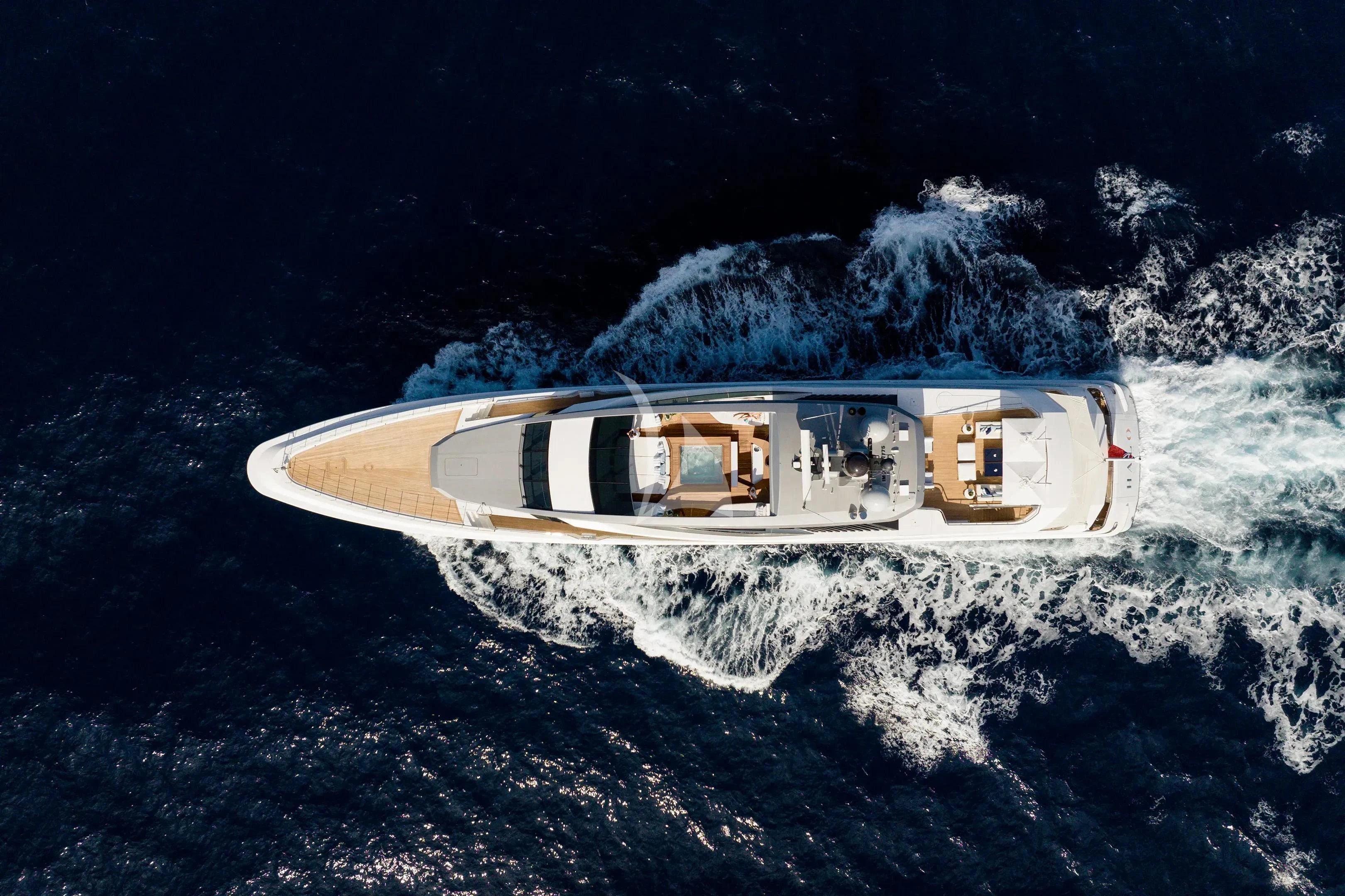 a small house on a snowy mountain aboard HALO Yacht for Charter