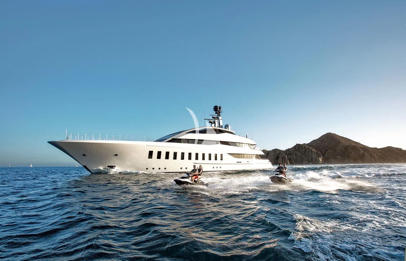 a boat on the water aboard HALO Yacht for Charter