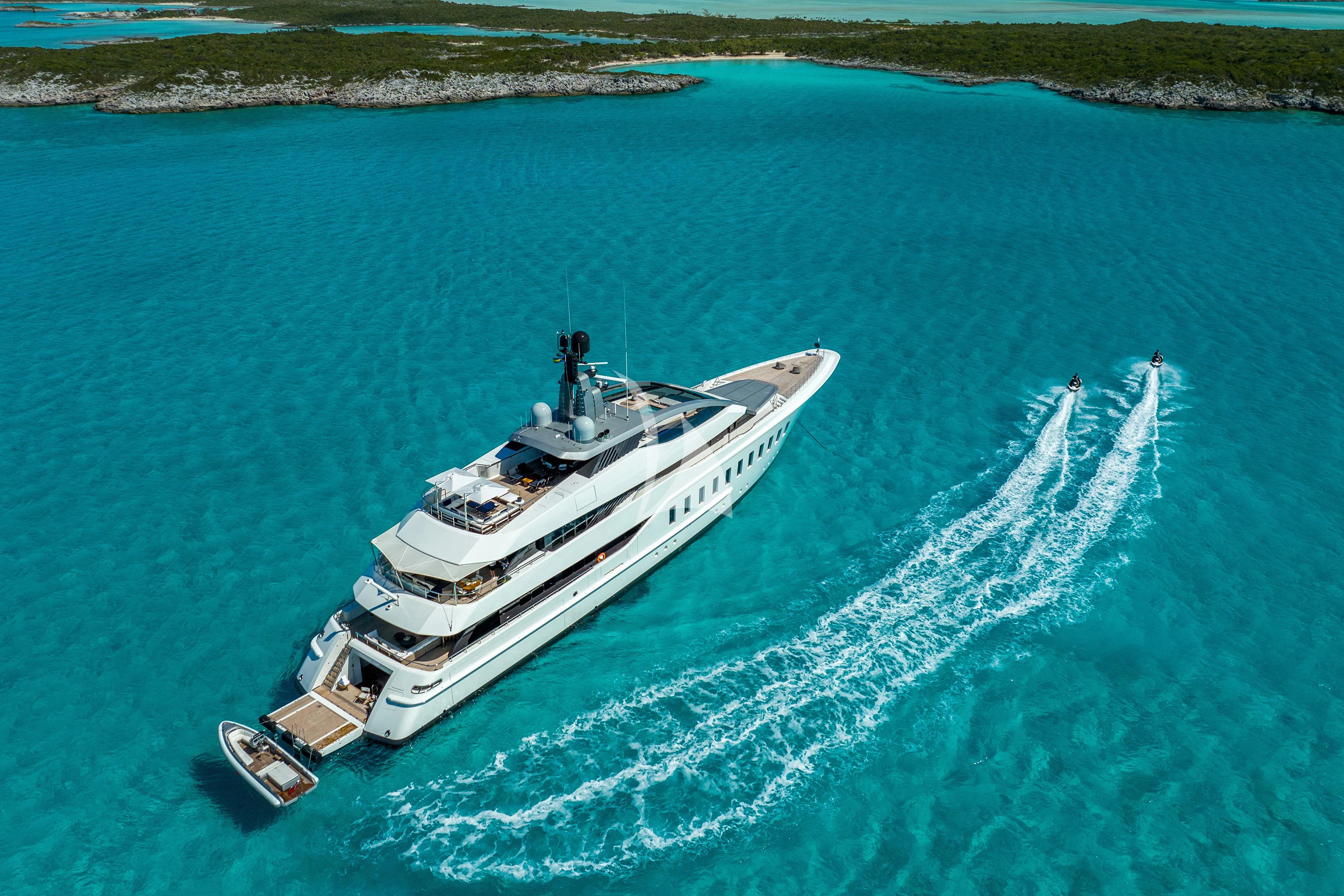 a ship on the water aboard HALO Yacht for Charter