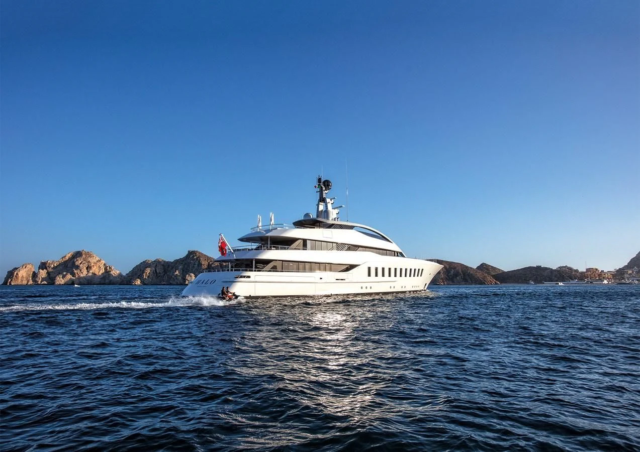 a boat on the water aboard HALO Yacht for Charter