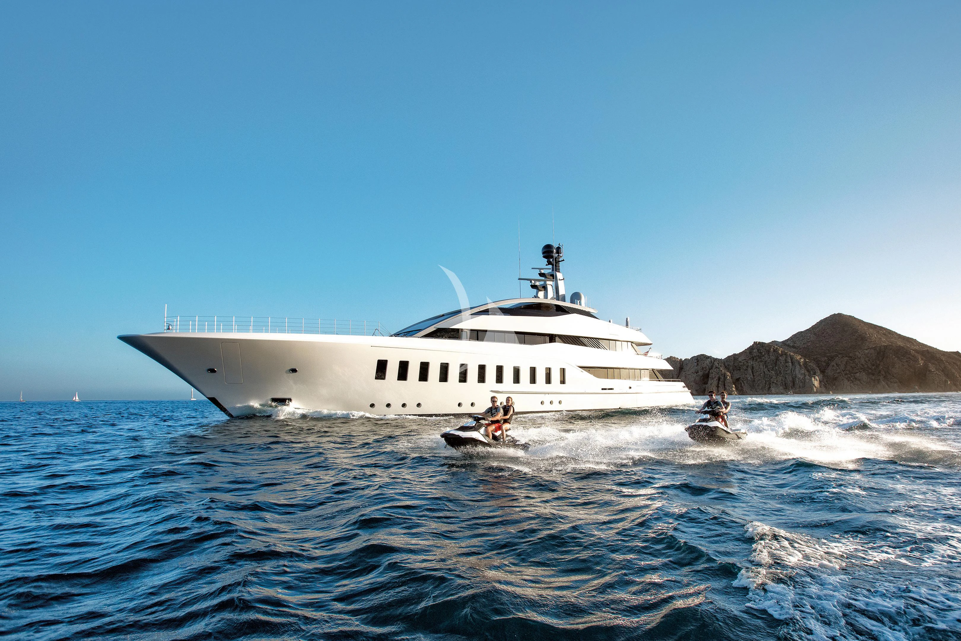 a boat on the water aboard HALO Yacht for Charter