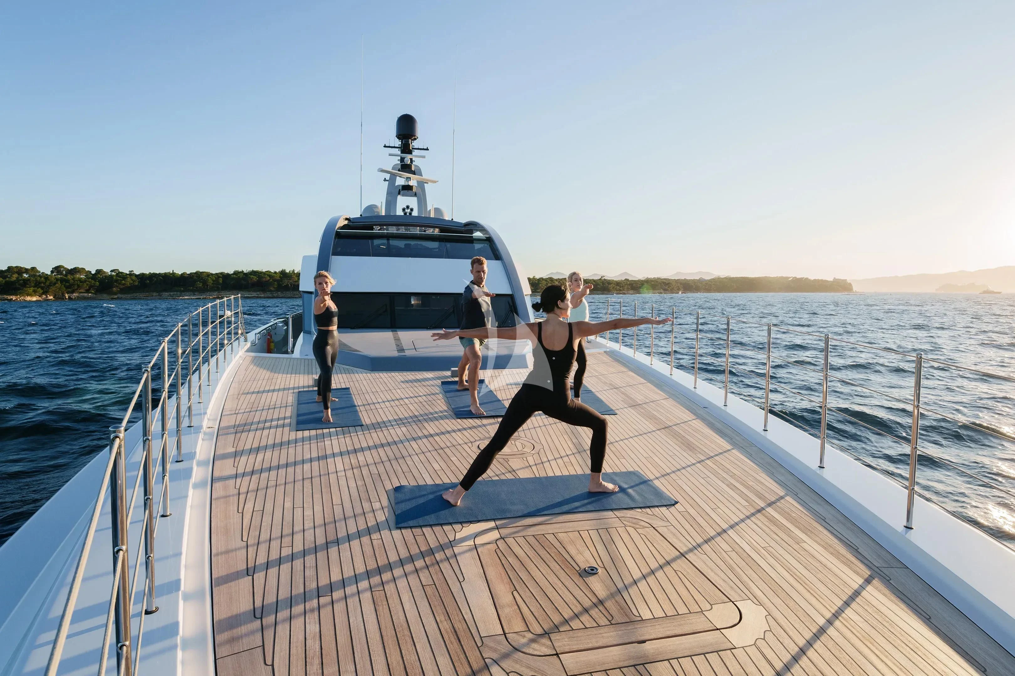 a group of people on a boat aboard HALO Yacht for Charter