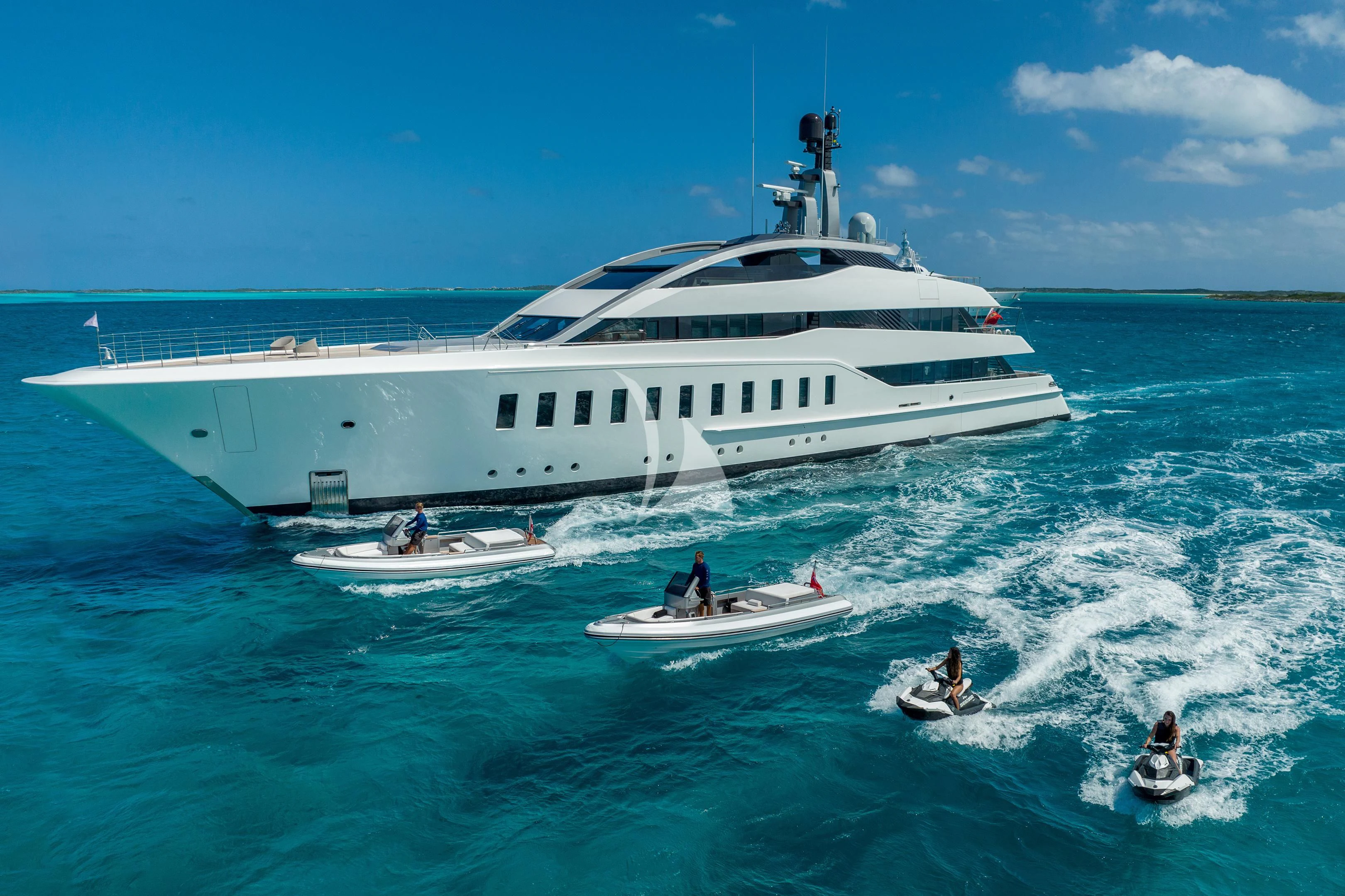 a boat on the water aboard HALO Yacht for Charter