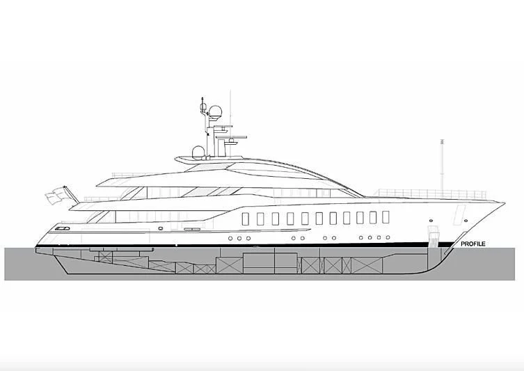 diagram, engineering drawing aboard HALO Yacht for Charter