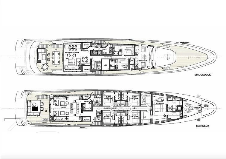 diagram, engineering drawing aboard HALO Yacht for Charter