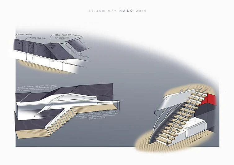 diagram aboard HALO Yacht for Charter