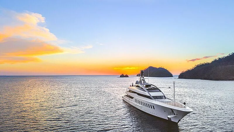 a boat in the water aboard HALO Yacht for Charter