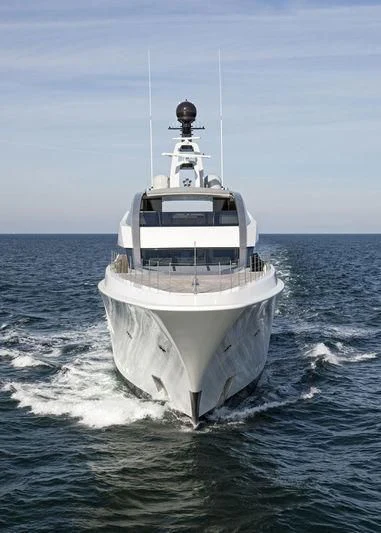 a boat in the water aboard HALO Yacht for Charter