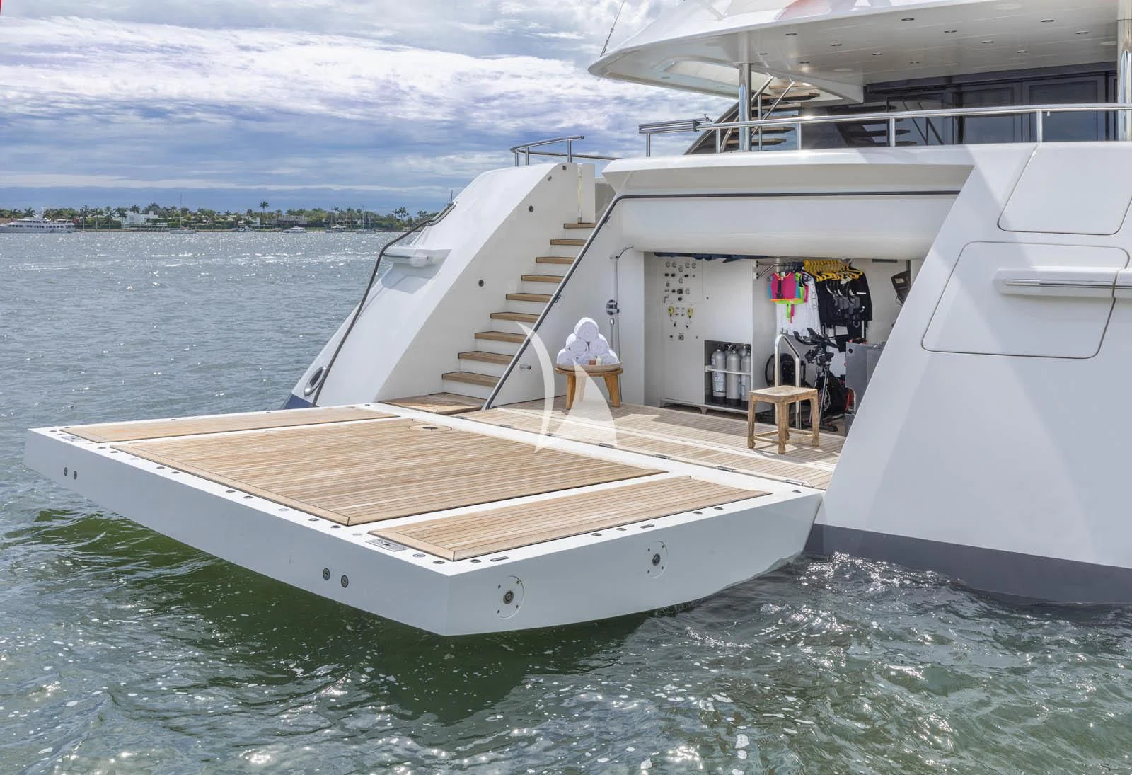 a boat on the water aboard HALO Yacht for Charter