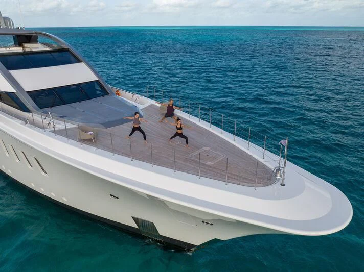 a group of people on a boat aboard HALO Yacht for Charter