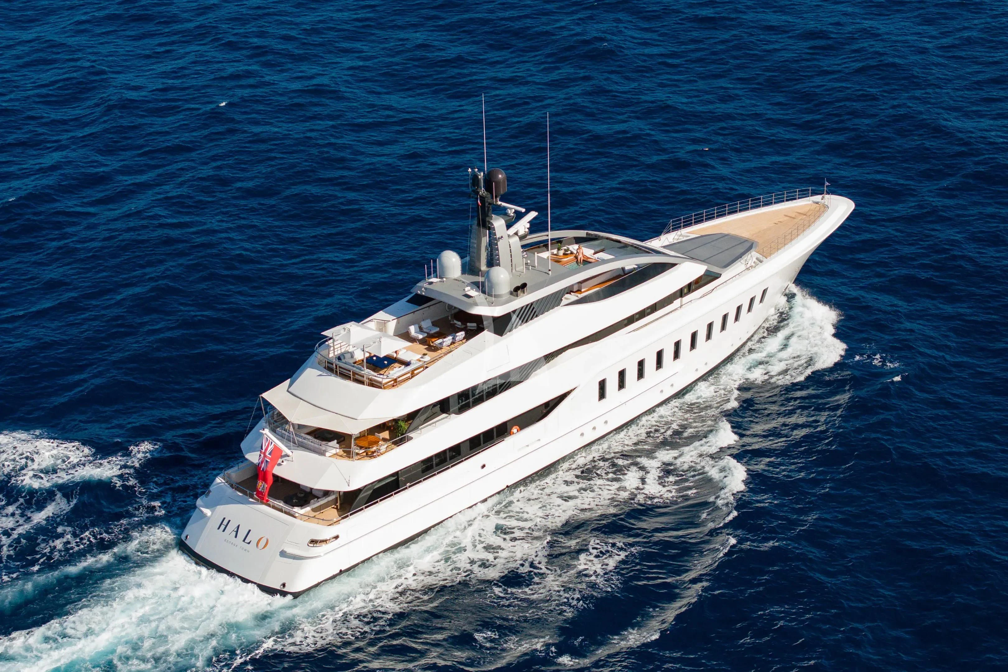 a boat in the water aboard HALO Yacht for Charter