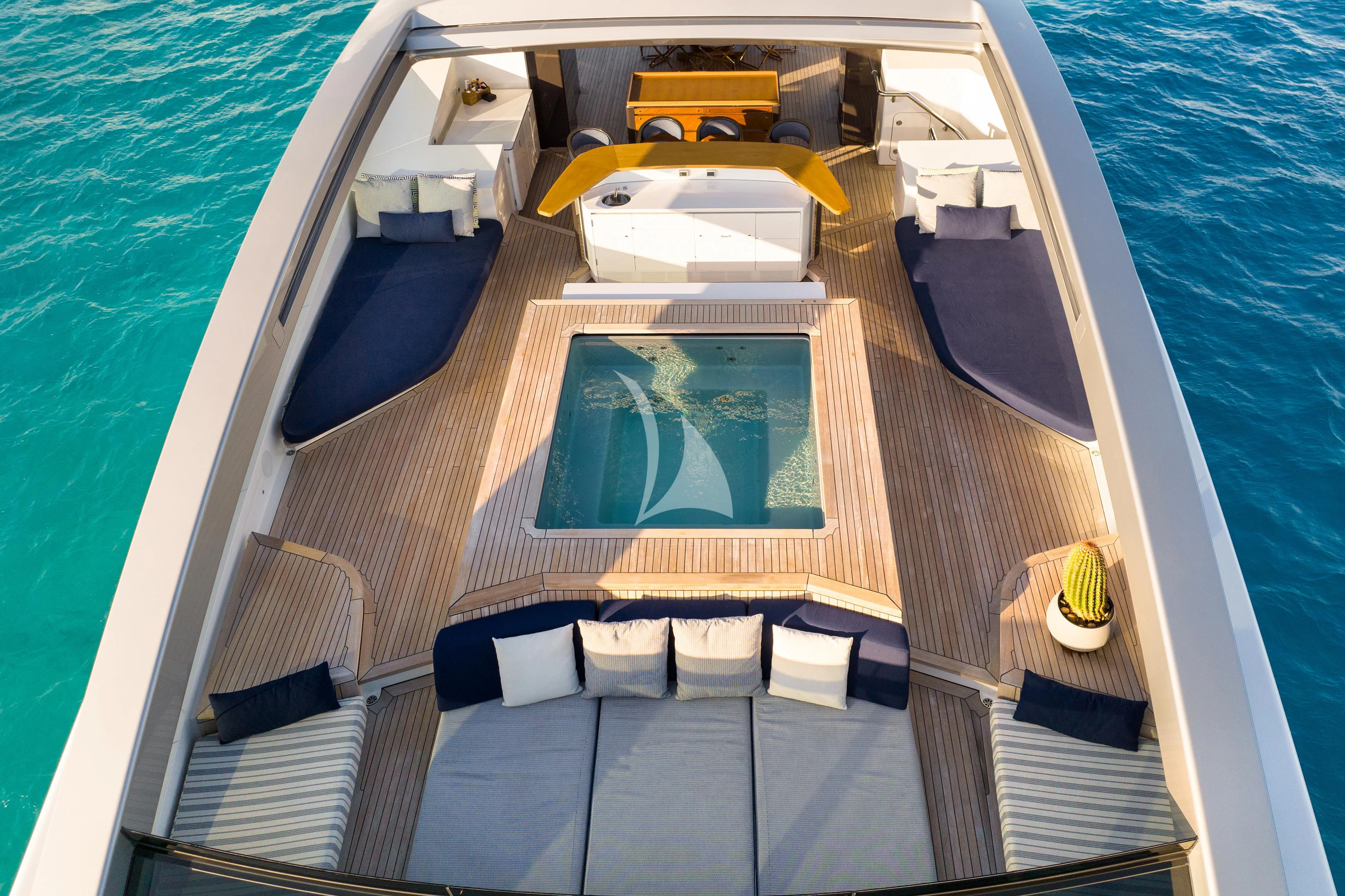a boat on the water aboard HALO Yacht for Charter