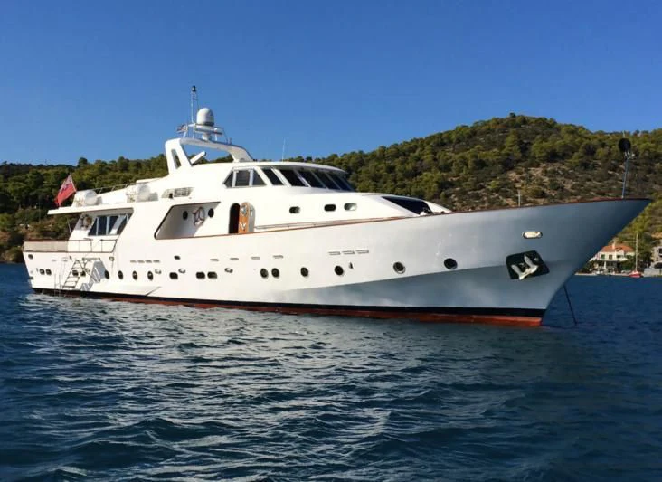 a boat on the water aboard OCEANE II Yacht for Sale