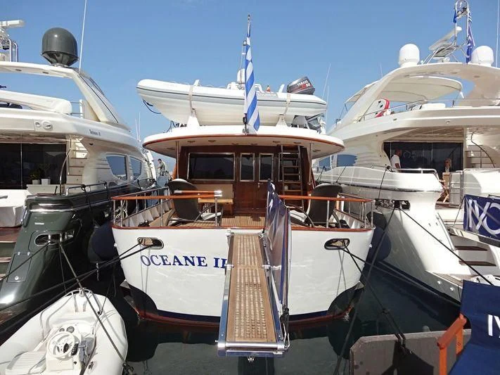 boats are parked in the water aboard OCEANE II Yacht for Sale