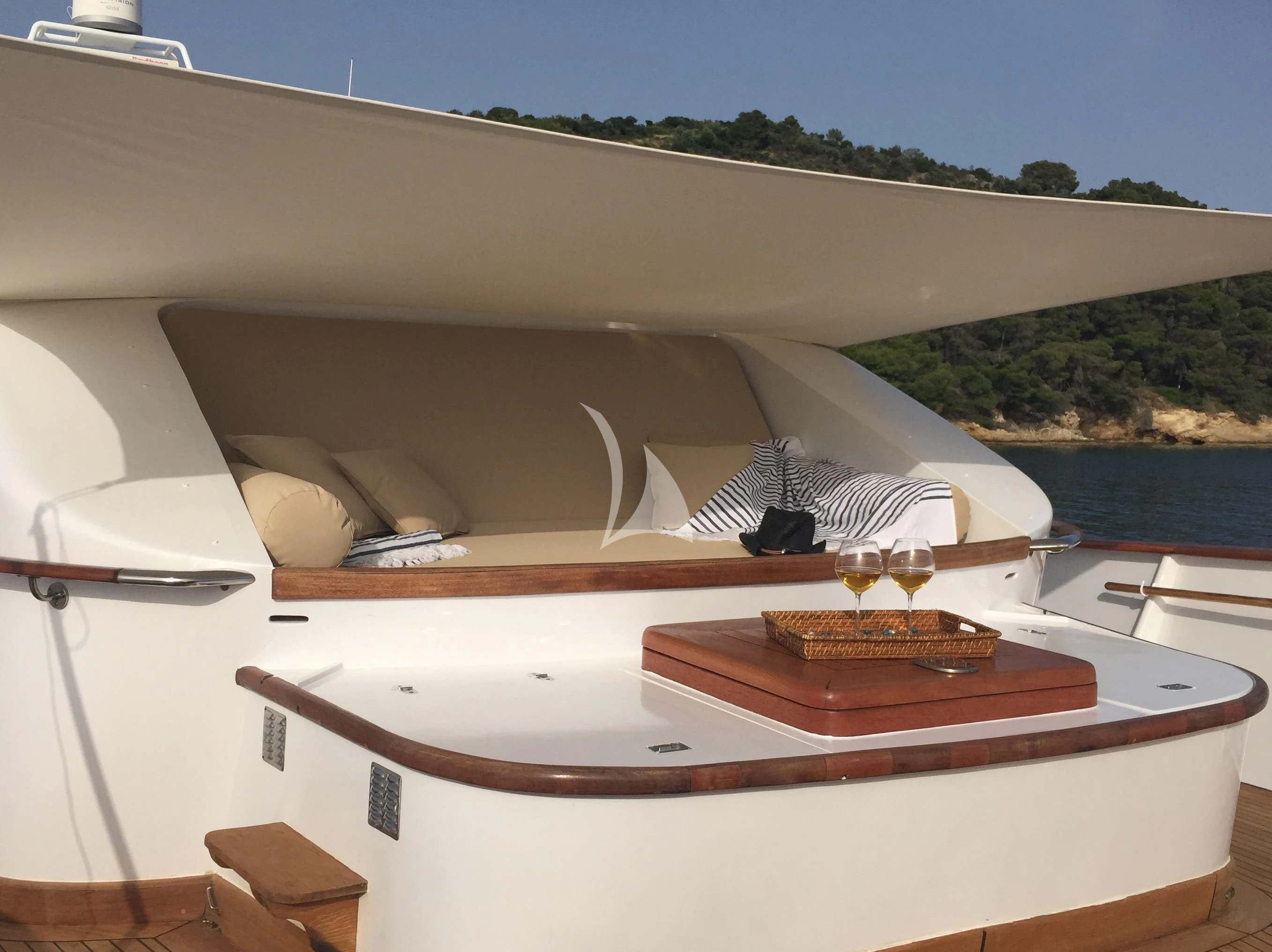 a boat on a boat aboard OCEANE II Yacht for Sale