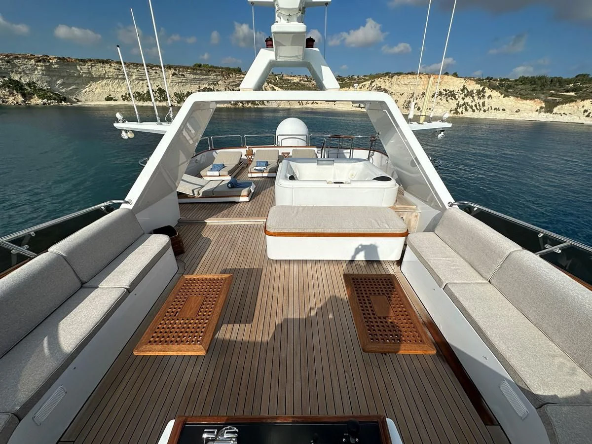 a boat on a boat aboard CHEETAH MOON Yacht for Sale