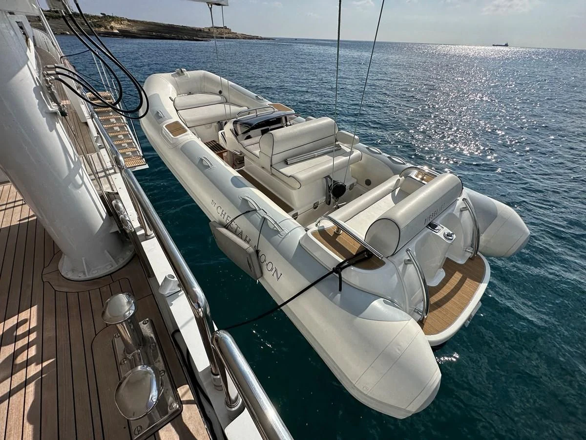 a boat on the water aboard CHEETAH MOON Yacht for Sale