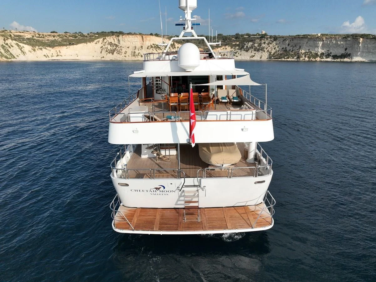 a boat on the water aboard CHEETAH MOON Yacht for Sale