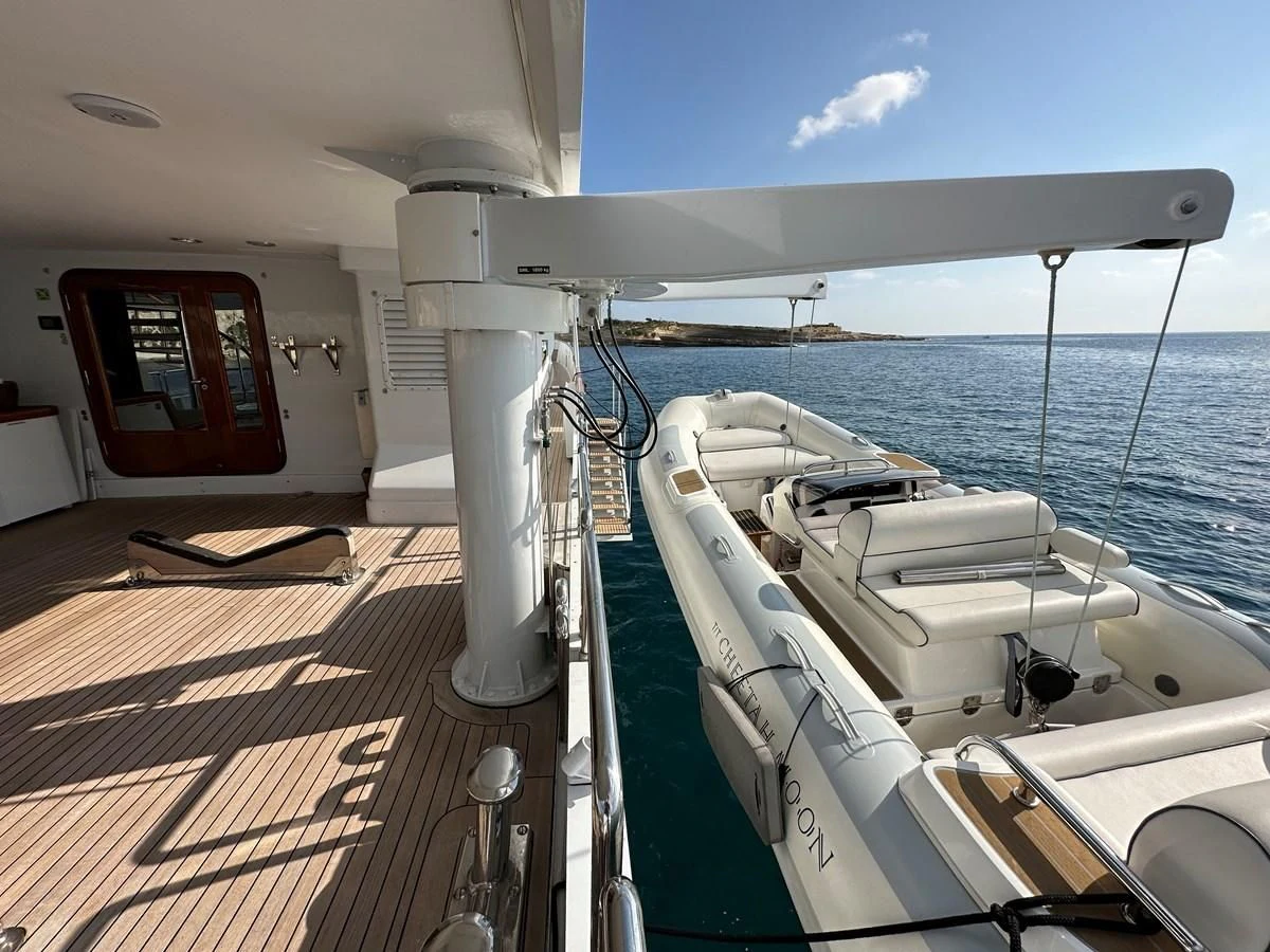 a boat on the water aboard CHEETAH MOON Yacht for Sale