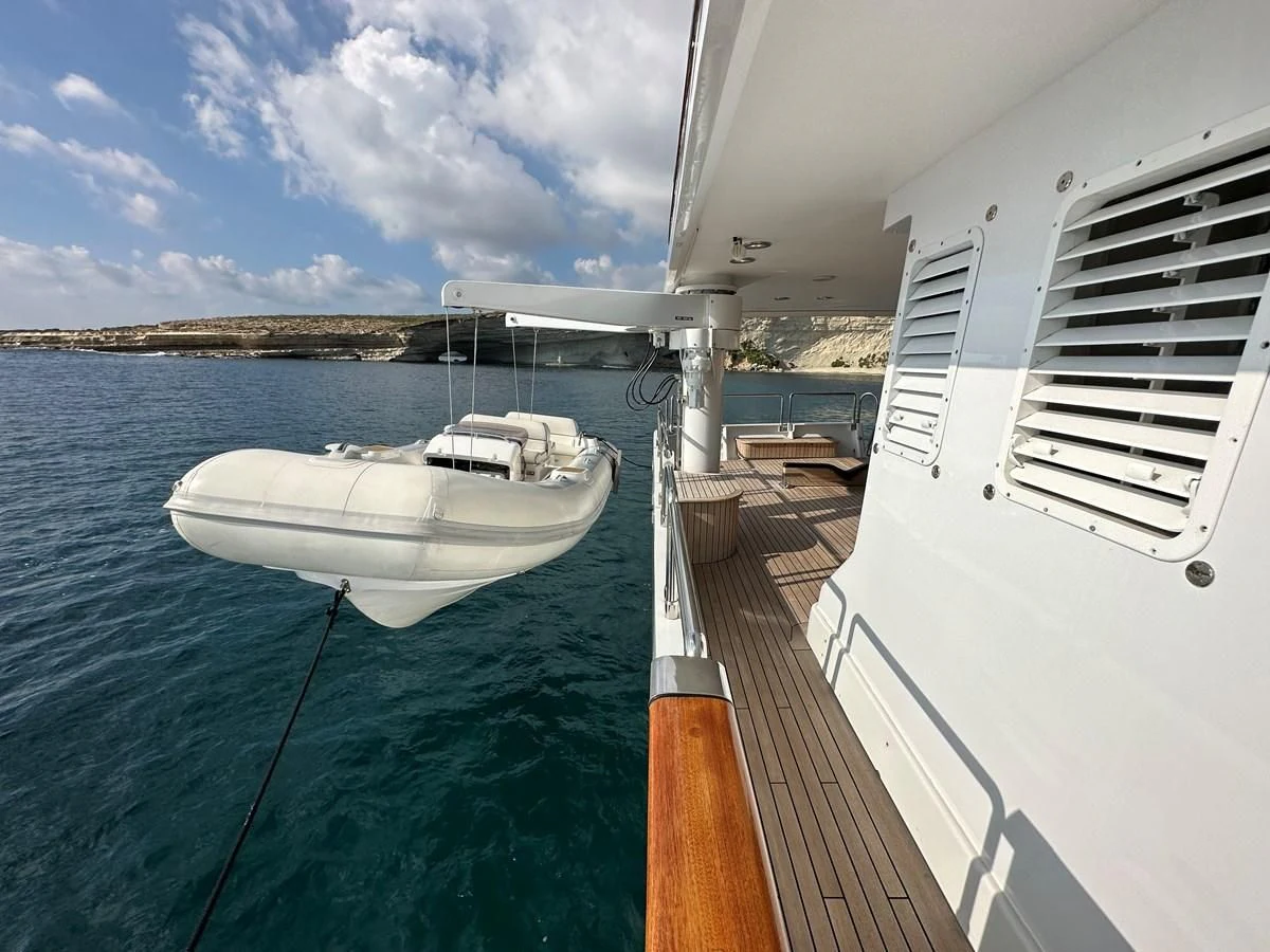 a boat on the water aboard CHEETAH MOON Yacht for Sale