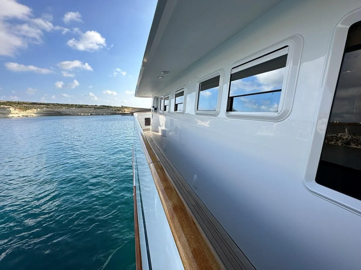 a boat on the water aboard CHEETAH MOON Yacht for Sale