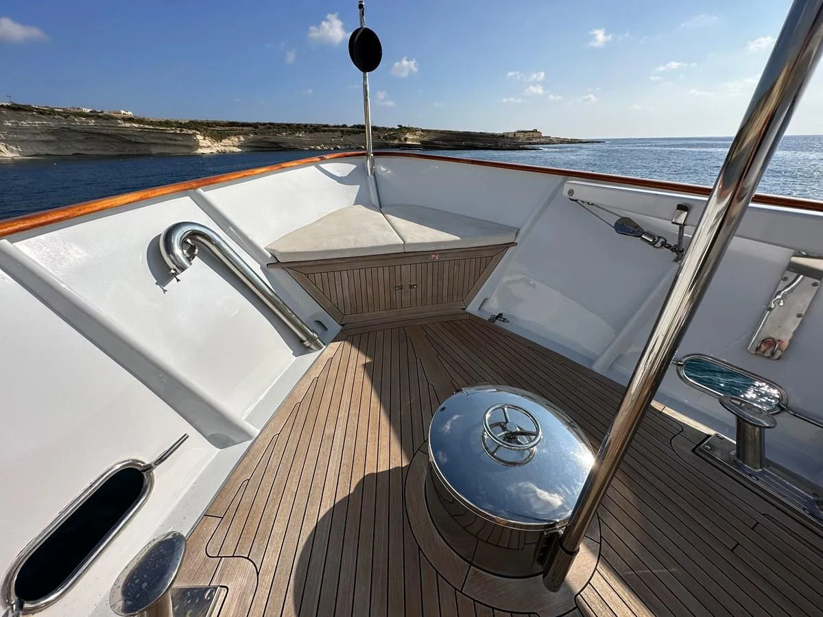 the deck of a boat aboard CHEETAH MOON Yacht for Sale