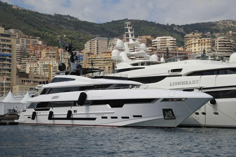 a yacht in the water aboard PARILLION Yacht for Sale