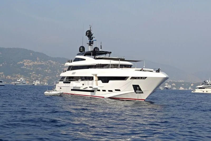 a boat in the water aboard PARILLION Yacht for Sale