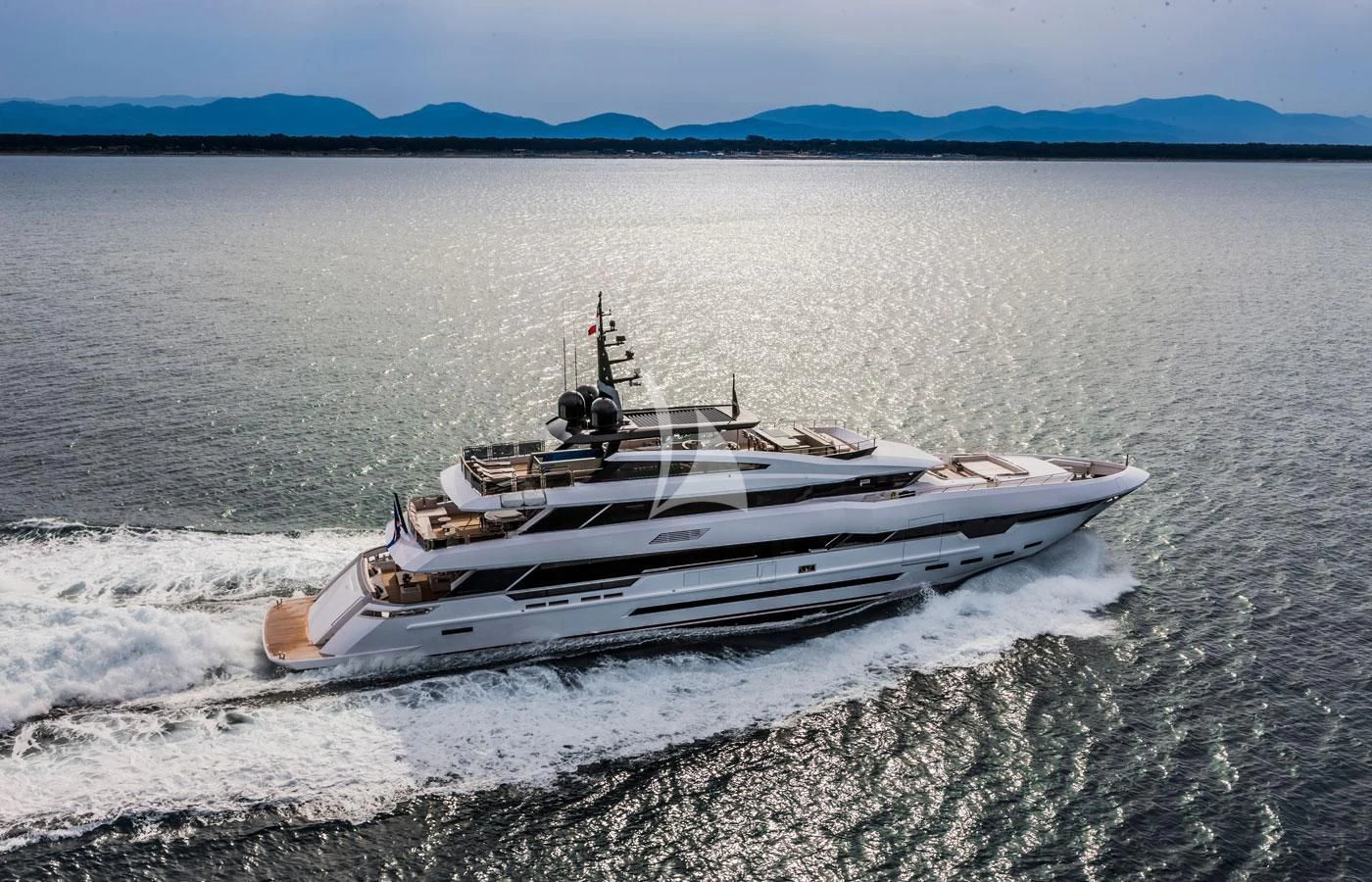 a boat on the water aboard PARILLION Yacht for Sale