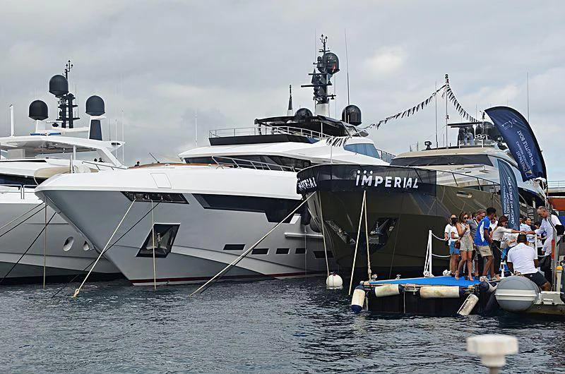 a group of people on a boat aboard PARILLION Yacht for Sale