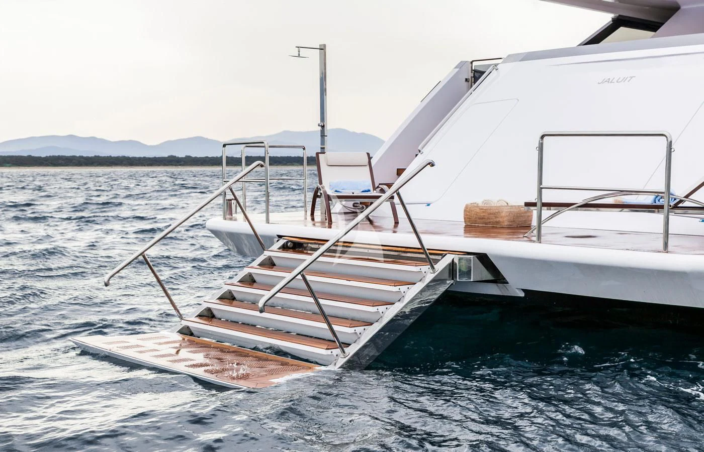 a boat on the water aboard PARILLION Yacht for Sale