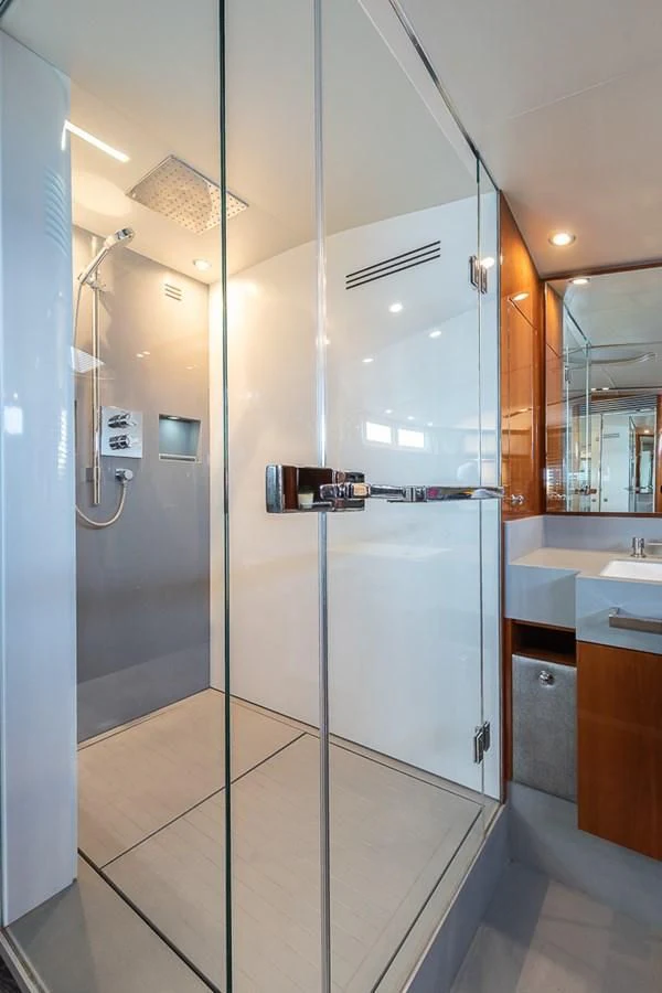 a shower unit in a bathroom aboard SMOOTH OPERATOR Yacht for Sale
