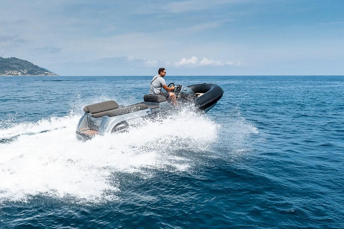 a man on a jet ski aboard SMOOTH OPERATOR Yacht for Sale