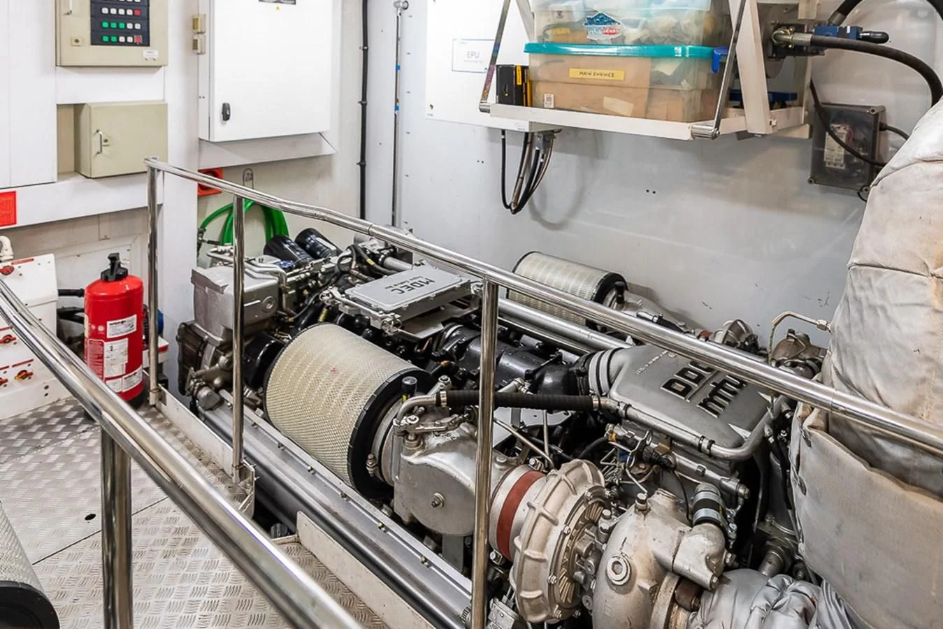 a machine with pipes aboard SMOOTH OPERATOR Yacht for Sale