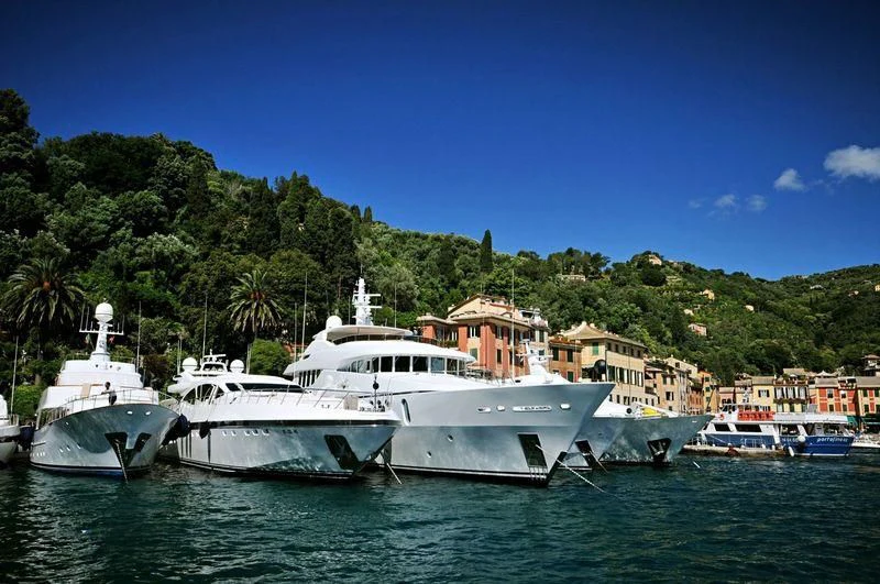 a group of boats in the water aboard COCO Yacht for Sale