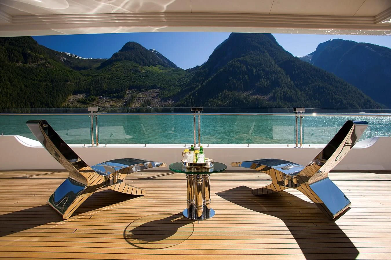 a model of a plane on a beach aboard ATTESSA IV Yacht for Sale