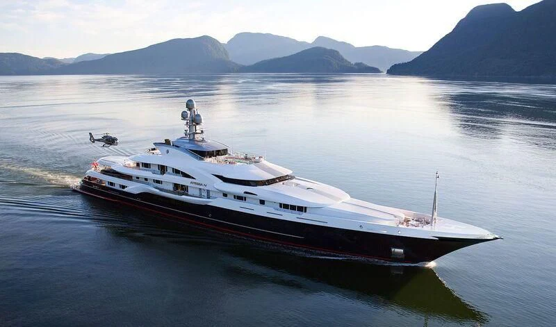 a boat in the water aboard ATTESSA IV Yacht for Sale