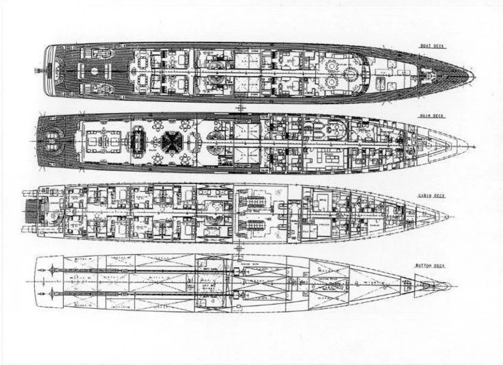 diagram aboard ATTESSA IV Yacht for Sale
