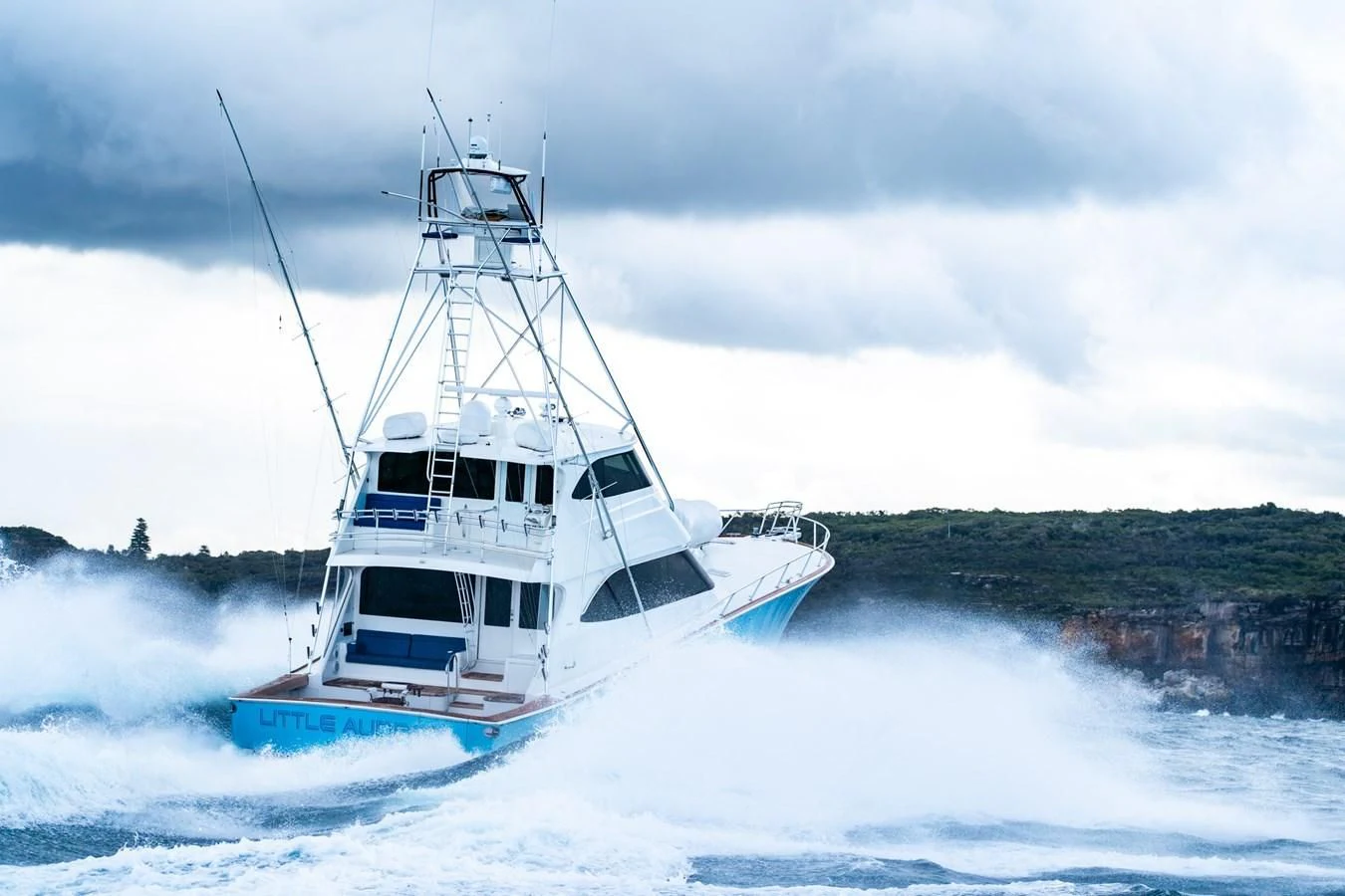 a boat on water aboard LITTLE AUDREY Yacht for Sale