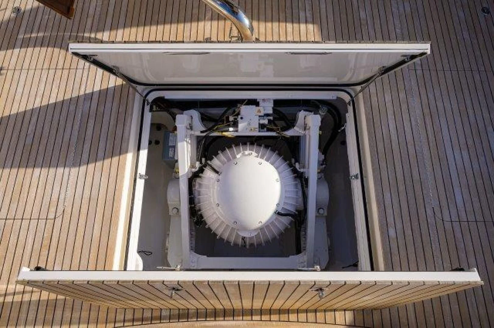 a metal box with a hole in it aboard LITTLE AUDREY Yacht for Sale