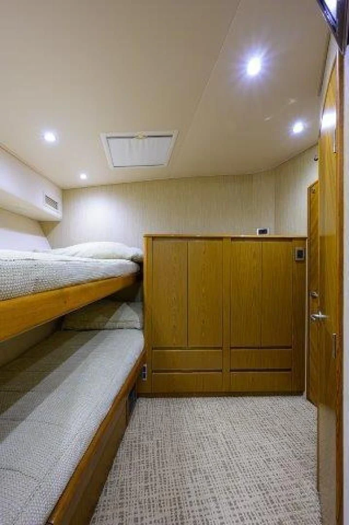 a room with two beds aboard LITTLE AUDREY Yacht for Sale