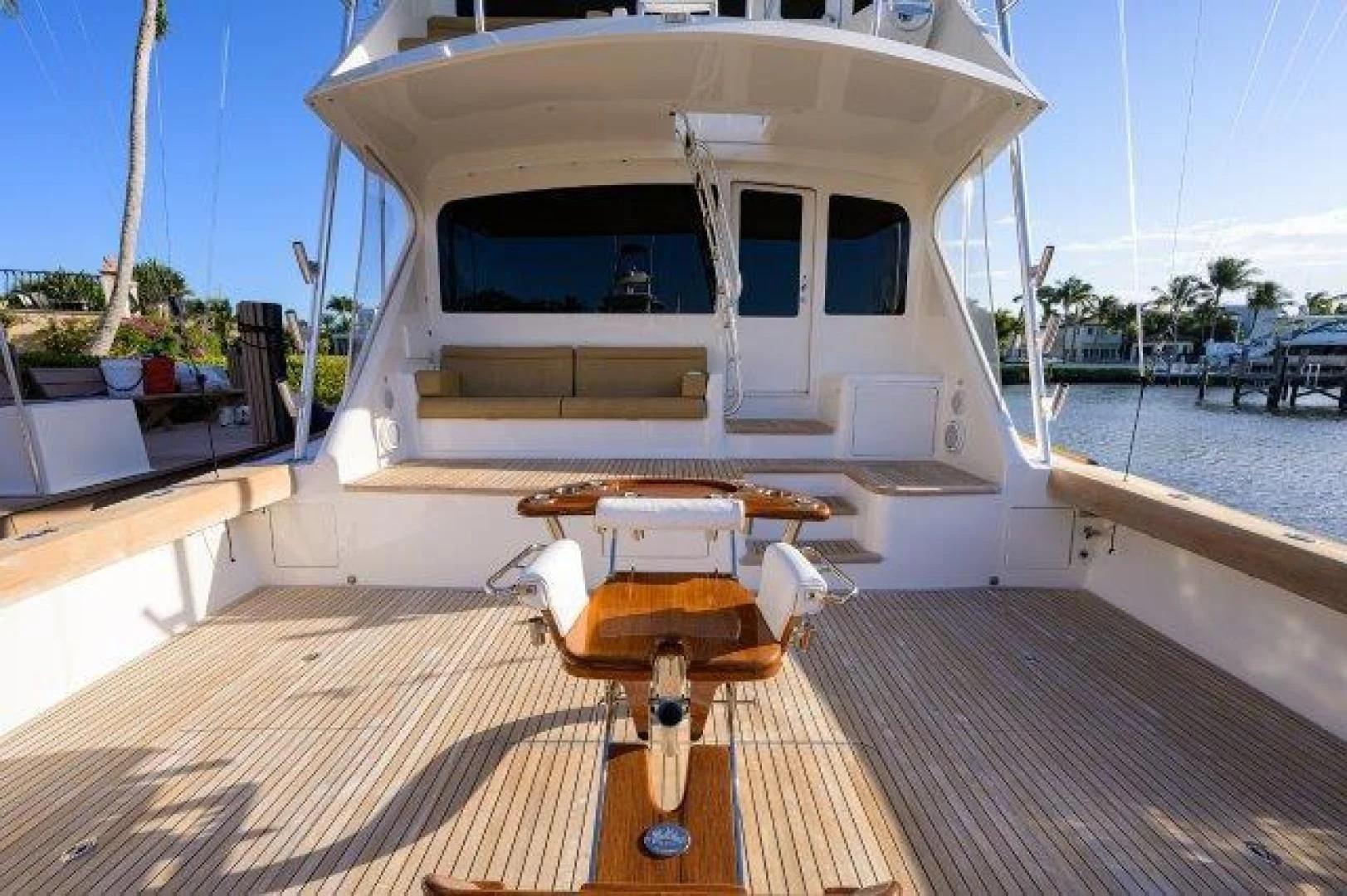 a boat on a deck aboard LITTLE AUDREY Yacht for Sale