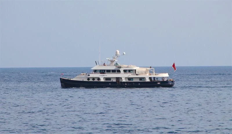 a boat in the water aboard IBI Yacht for Sale