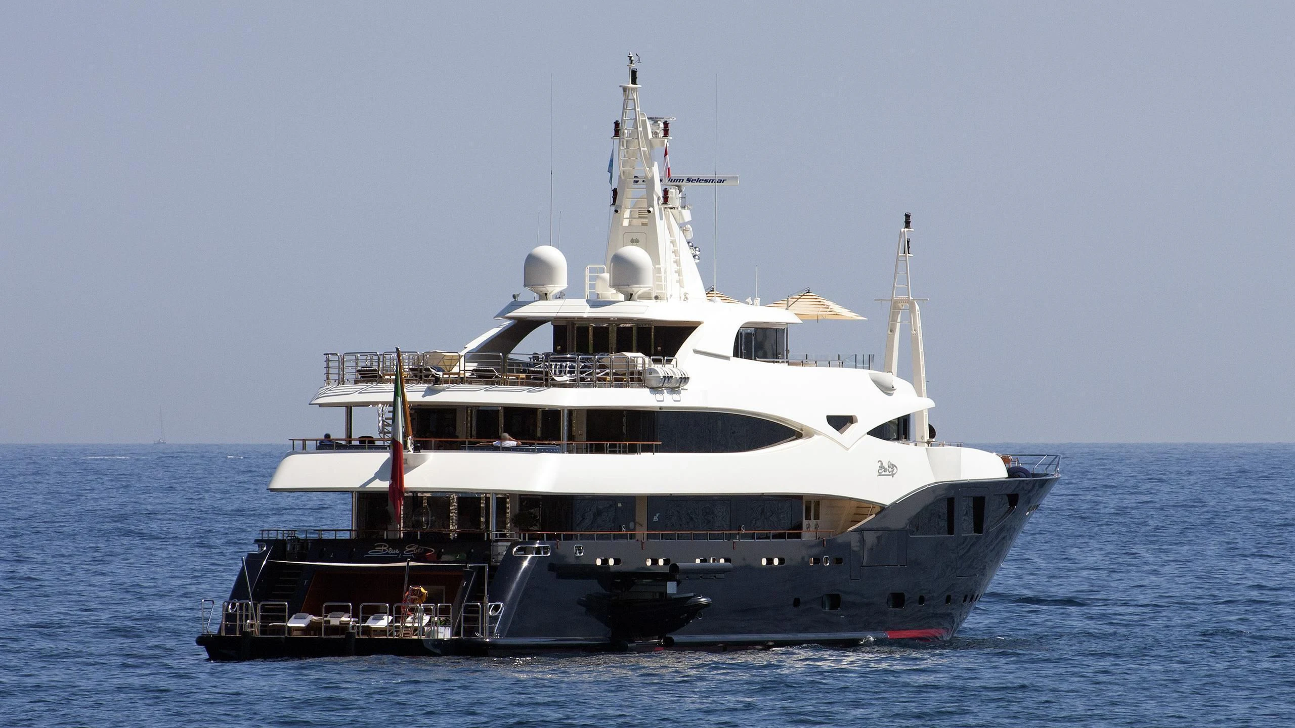 a large white boat in the water aboard BEOL Yacht for Sale